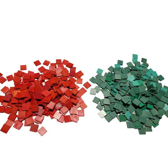 575 Plastic Algebra Tiles Squares Red and Green Math Manipulatives Homeschool - Picture 9 of 16